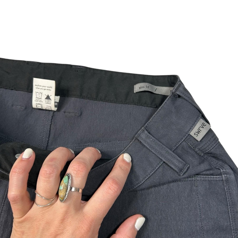 SWRVE Transverse Slim Trouser Cycling Pants | Grey Technical Commuter | 32 - Picture 9 of 15